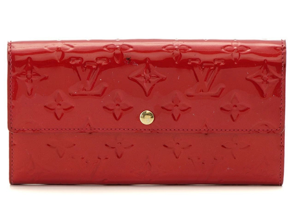 LOUIS VUITTON Long Wallet Portefeuille Sarah Vernis Pomme d Amour